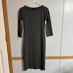 Forever 21 Gray Long Sleeve Bodycon Dress Size Small